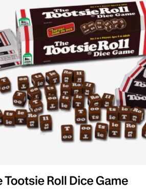GAME Tootsie Roll dice & cards family fun NEW